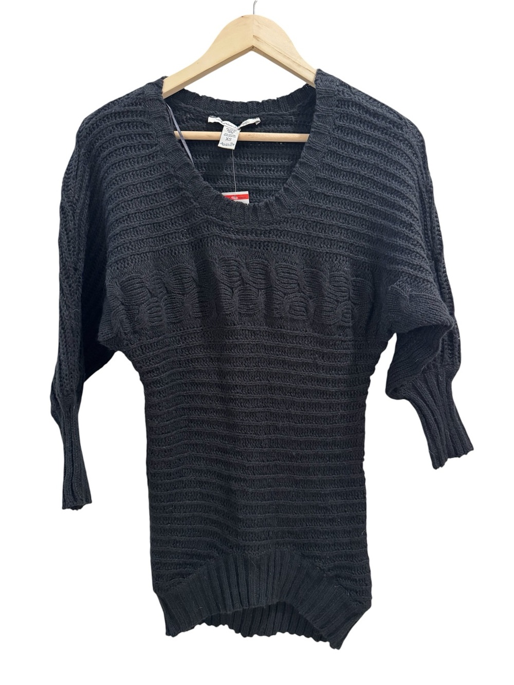 American Rag Black V-Neck Knit Sweater